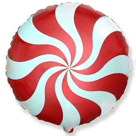 Sweets-candy Balloons, 18 Inch PEPPERMINT CANDY - RED 2 Pcs